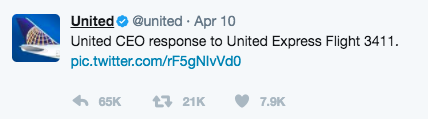 United Airlines tweet